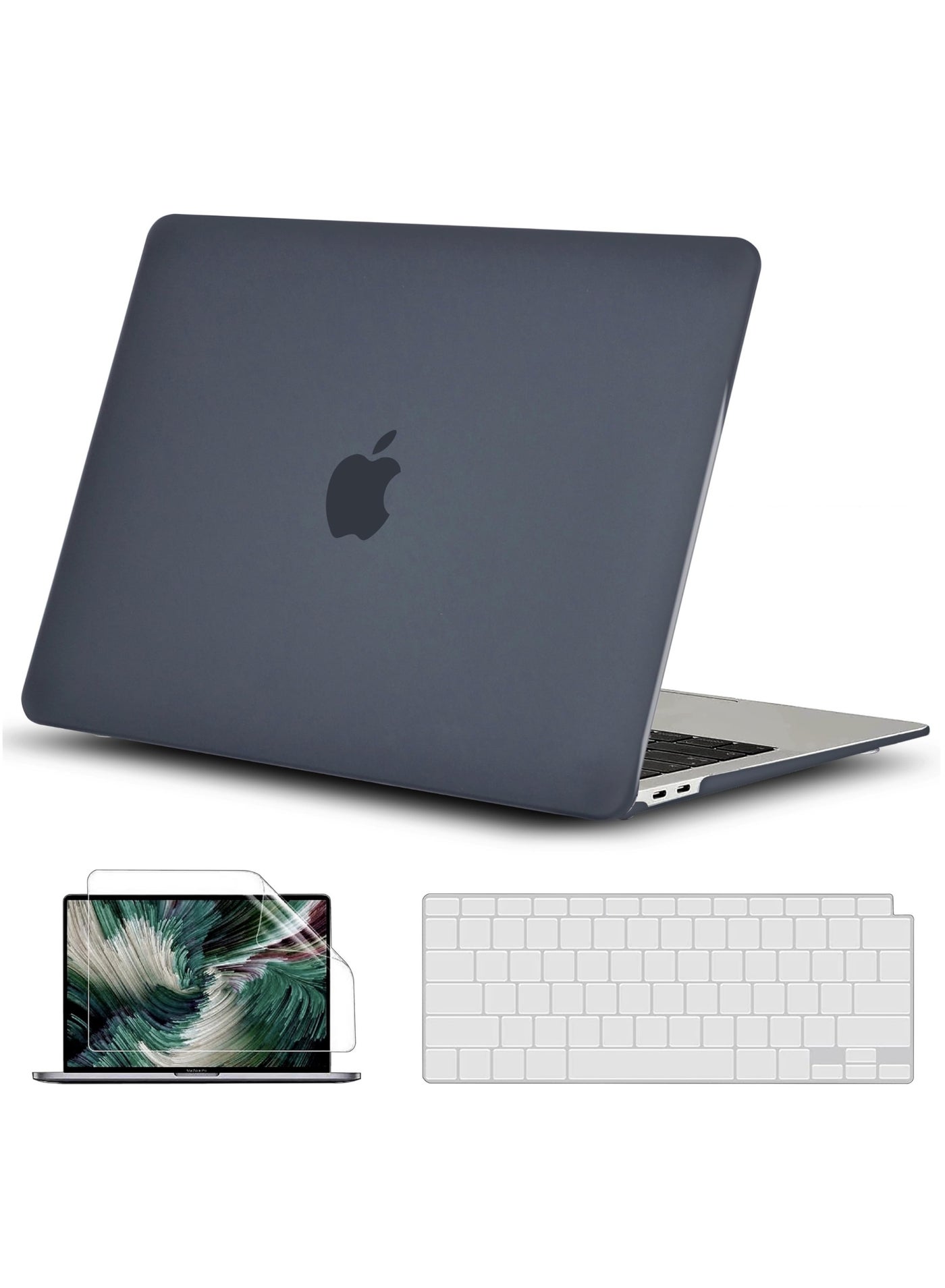 RKINC Case for MacBook Air 15 inch, 2025 2024 2023 M4 A3241 M3 A3114 M2 A2941 Chip with Liquid Retina Display, Plastic Hard Shell, Keyboard Cover, Screen Protector, Matte Black